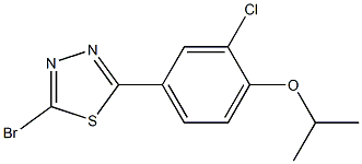 2-broMo-5-(3-chloro-4-isopropoxyphenyl)-1,3,4-thiadiazole,,结构式