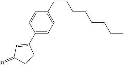 3-(4-octylphenyl)cyclopent-2-enone Structure