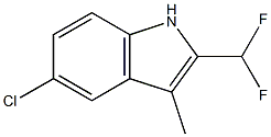5-Chloro-2-(difluoroMethyl)-3-Methyl-1H-indole 结构式