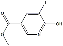 6-Hydroxy-5-iodo-nicotinic acid Methyl ester 结构式