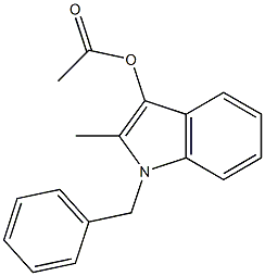 Acetic acid 1-benzyl-2-Methyl-1H-indol-3-yl ester 结构式