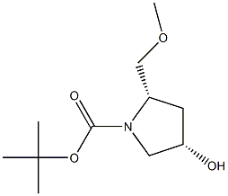 (2S,4S)-tert-butyl 4-hydroxy-2-(MethoxyMethyl)pyrrolidine-1-carboxylate,,结构式