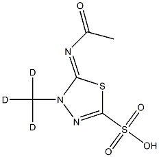 5-(AcetyliMino)-4,5-dihydro-4-Methyl-1,3,4-thiadiazole-2-sulfonic Acid-d3 Structure