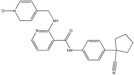 N-[4-(1-Cyanocyclopentyl)phenyl]-2-[[(1-oxido-4-pyridinyl)Methyl]aMino]-3-pyridinecarboxaMide,,结构式