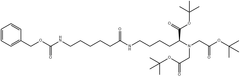 N-Benzyloxycarbonyl AMinocaproic Nitrilotriacetic Acid Tri-tert-butylester Structure