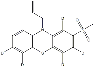 N-(2-Propenyl)-2-Methylsulfonyl-phenothiazine-d5,,结构式