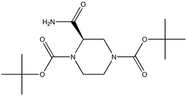 (R)-di-tert-butyl 2-carbaMoylpiperazine-1,4-dicarboxylate Structure