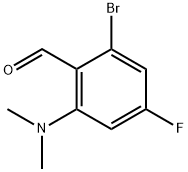 2-溴-6-(二甲基氨基)-4-氟苯甲醛 结构式