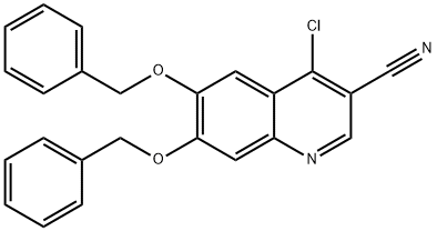 6,7-bis(benzyloxy)-4-chloroquinoline-3-carbonitrile Structure