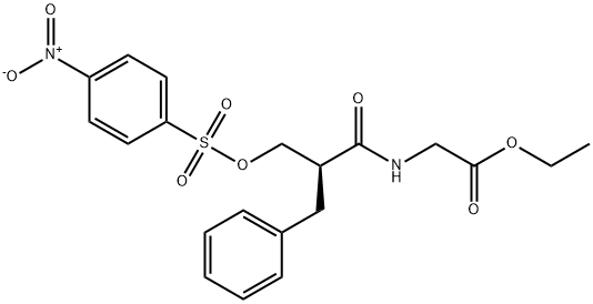 (S)-ethyl 2-(2-benzyl-3-(4-nitrophenylsulfonyloxy)propanaMido)acetate 化学構造式