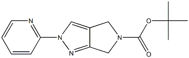 tert-Butyl 2-Pyridin-2-yl-2,6-dihydro-4H-pyrrolo[3,4-c]pyrazole-5-carboxylate,,结构式