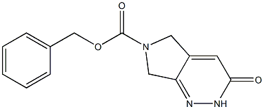 3-Oxo-2,3,5,7-tetrahydro-pyrrolo[3,4-c]pyridazine-6-carboxylic acid benzyl ester Struktur