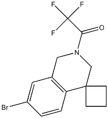1-(7'-broMo-1'H-spiro[cyclobutane-1,4'-isoquinoline]-2'(3'H)-yl)-2,2,2-trifluoroethanone Structure