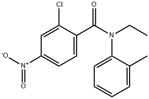 2-氯-N-乙基-4-硝基-N-(2-甲基苯)苯甲酰胺, 326903-10-0, 结构式