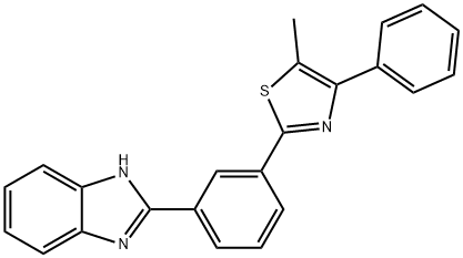 2-[3-(2-苯并咪唑基)苯]-5-甲基-4-苯噻唑,1414661-83-8,结构式