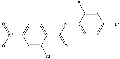 N-(4-BroMo-2-fluorophenyl)-2-chloro-4-nitrobenzaMide, 97% 化学構造式