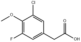 3-氯-5-氟-4-甲氧基苯乙酸 结构式