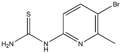 N-(5-溴-6-甲基-2-吡啶基)硫代尿,97%, , 结构式