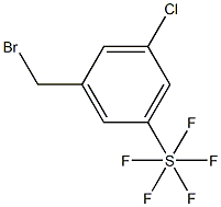 3-Chloro-5-(pentafluorothio)benzyl broMide, 97% Structure