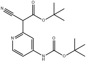 tert-butyl 2-(4-(tert-butoxycarbonylaMino)pyridin-2-yl)-2-cyanoacetate Structure