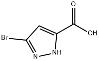 3-broMo-1H-pyrazole-5-carboxylic acid Struktur