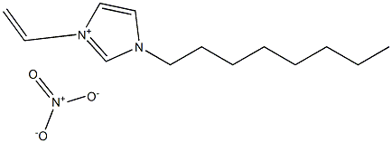 1-乙烯基-3-辛基咪唑硝酸盐, , 结构式