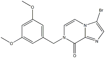 3-BROMO-7-(3,5-DIMETHOXYBENZYL)IMIDAZO[1,2-A]PYRAZIN-8(7H)-ONE Struktur