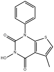 3-hydroxy-5-Methyl-1-phenylthieno[2,3-d]pyriMidine-2,4(1H,3H)-dione, 1422057-40-6, 结构式