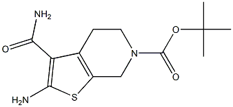 2-AMINO-6-BOC-3-CARBAMOYL-4,5-DIHYDROTHIENO[2,3-C]PYRIDINE 结构式