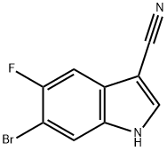 6-BROMO-3-CYANO-5-FLUORO-1H-INDOLE Structure