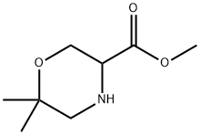 METHYL 6,6-DIMETHYL-MORPHOLINE-3-CARBOXYLATE Struktur