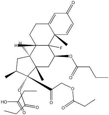 倍他米松丁酸丙酸酯, , 结构式