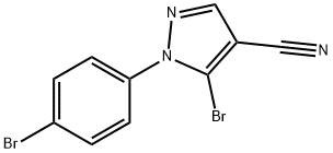 5 -溴- 1 -(4 -溴苯基)- 1H -吡唑-4-甲腈,1269293-82-4,结构式