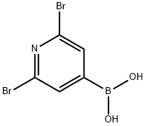 2,6-Dibromopyridine-4-boronic acid Struktur