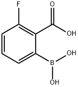 2-(Dihydroxyboranyl)-6-fluorobenzoic acid Struktur