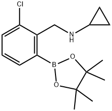 N-{[2-chloro-6-(tetramethyl-1,3,2-dioxaborolan-2-yl)phenyl]methyl}cyclopropanamine Structure