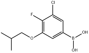 3-Chloro-4-fluoro-5-(2-methylpropoxy)phenylboronic acid Struktur