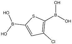 3-Chloro-5-(dihydroxyboranyl)thiophene-2-boronic acid Struktur