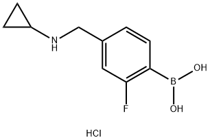 4-(Cyclopropylamino)methyl-2-fluorophenylboronic acid, HCl 化学構造式