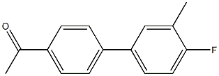 1-[4-(4-fluoro-3-methylphenyl)phenyl]ethanone,,结构式