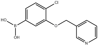 (4-氯-3-(吡啶-3-基甲氧基)苯基)硼酸,2096341-73-8,结构式
