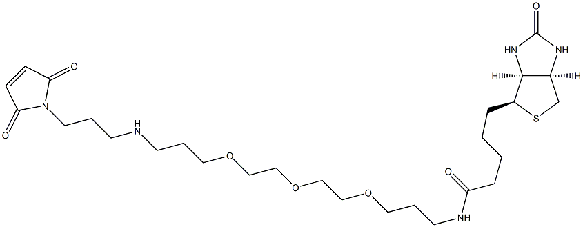 13-[D(+)-BiotinylaMino]-1-(3-MaleiMidopropylaMino)-4,7,10-trioxatridecane Structure