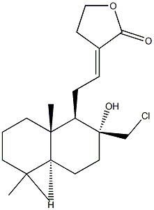 8-Hydroxy-17-chloro-12-labden-16,15-olide Struktur