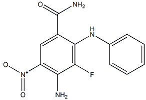 4-aMino-3-fluoro-5-nitro-2-(phenylaMino)benzaMide 结构式