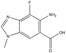 5-aMino-4-fluoro-1-Methyl-1H-benzo[d]iMidazole-6-carboxylic acid,,结构式