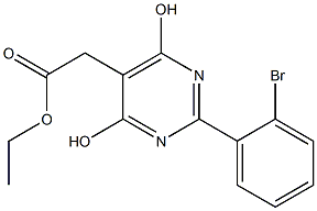 ethyl 2-(2-(2-broMophenyl)-4,6-dihydroxypyriMidin-5-yl)acetate Structure