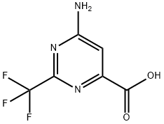 6 -氨基- 2 -(三氟甲基)嘧啶- 4 -羧酸 结构式