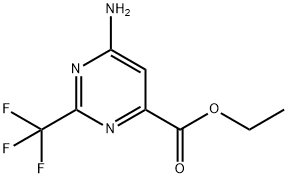 6 -氨基- 2 -(三氟甲基)嘧啶- 4 -羧酸乙酯, 1269294-25-8, 结构式