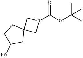 6-羟基-2-氮杂螺[3.4]辛烷-2-羧酸叔丁酯 结构式