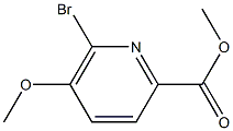 6-BroMo-5-Methoxy-pyridine-2-carboxylic acid Methyl ester,,结构式
